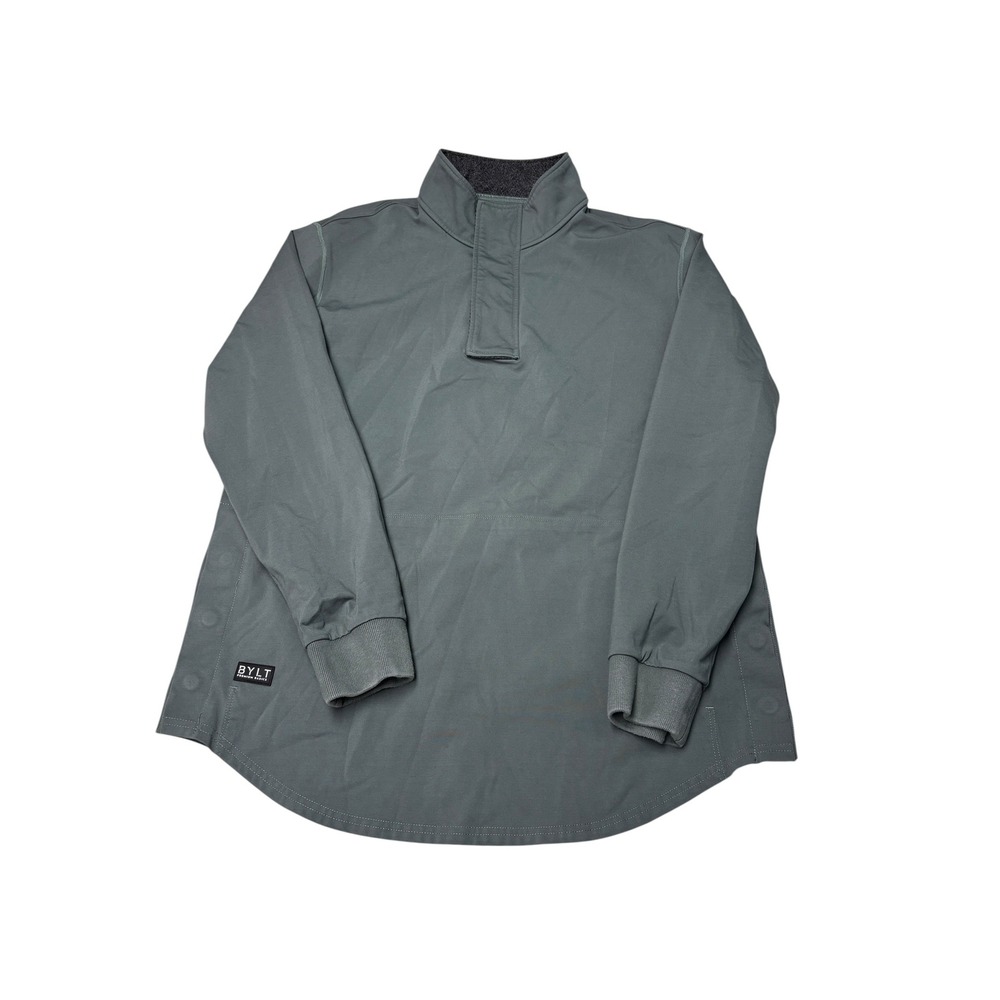 BYLT Premium Basics Elite Fairway Pullover Mens Large Dark Green Quarter Zip